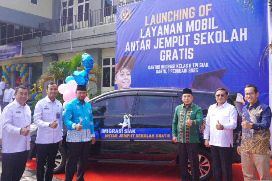 Inovasi Baru Imigrasi Siak, Kenalkan Mobil Antar Jemput Sekolah Gratis