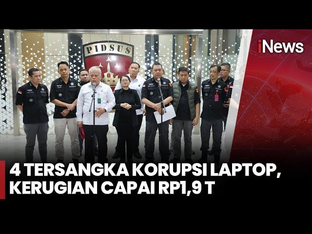 Kejagung Tetapkan 4 Tersangka Korupsi Laptop Rp9,9 Triliun, 3 Langsung Ditahan