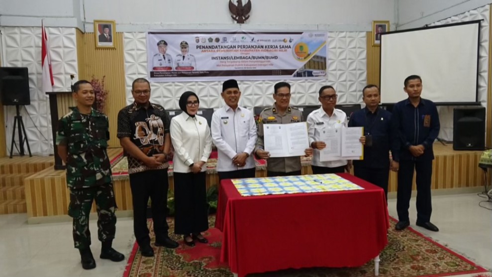 Bupati Inhil Saksikan Penandatanganan Kerjasama Gerai Mal Pelayanan Publik
