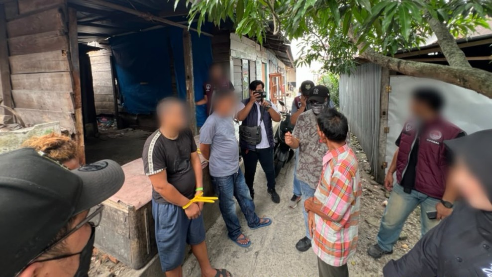 Razia Besar-besaran di Pangeran Hidayat, Polda Riau Amankan 6 Orang dan Sita Paket Sabu
