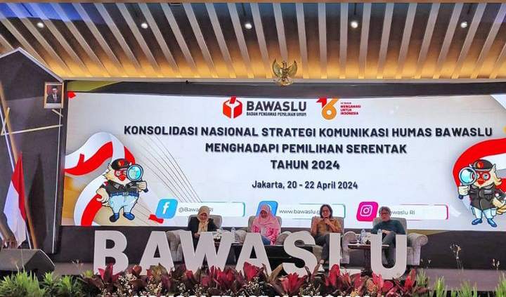 Bawaslu Pekanbaru Hadiri Konsolnas Strategi Humas Pada Pemilihan Serentak 2024