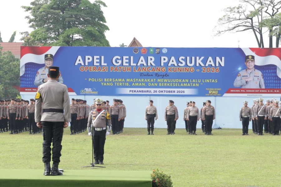 971 Personel Dikerahkan, Polda Riau Bidik Pelanggar Lalu Lintas Lewat Operasi Patuh 2026