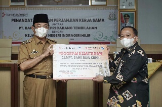 Bank Riau Kepri Lakukan MoU dengan Kejari Inhil & Serahkan CSR RLH & Aplikasi Digital Arsip