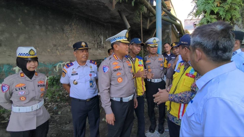Pastikan Mudik Aman, Dirlantas Polda Riau Tinjau Kondisi Jembatan Ujung Batu