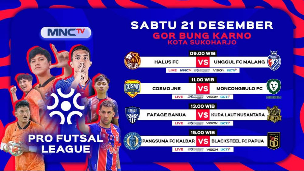MNCTV Tayangkan Laga Perdana Pro Futsal League 2025 antara Halus FC Jakarta vs Unggul FC Malang