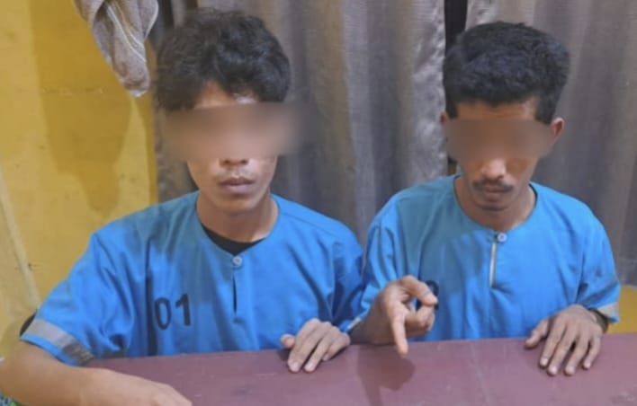 Disembunyikan di Semak-semak, Polsek Sungai Mandau Tangkap Dua Pemuda Pengedar Sabu