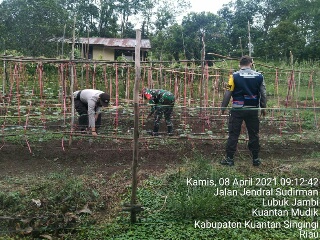 Polsek Kuantan Mudik Tinjau Kampung Tangguh Koptan Gemurai