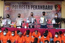 79 Preman Berhasil Dicokok Polisi di Kota Pekanbaru Riau