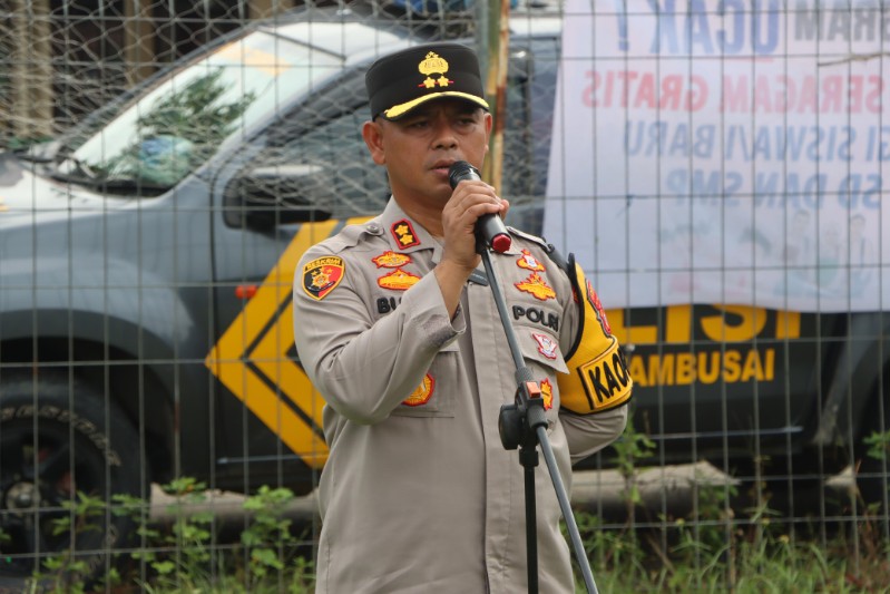 Polres Rohul Gelar Apel Pengecekan Personil Pengamanan Kampanye Paslon Bupati dan Wakil Bupati