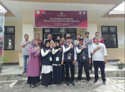 Ketua PPS Koto Sentajo Lantik Anggota Pantarlih Pada Pemilu 2024