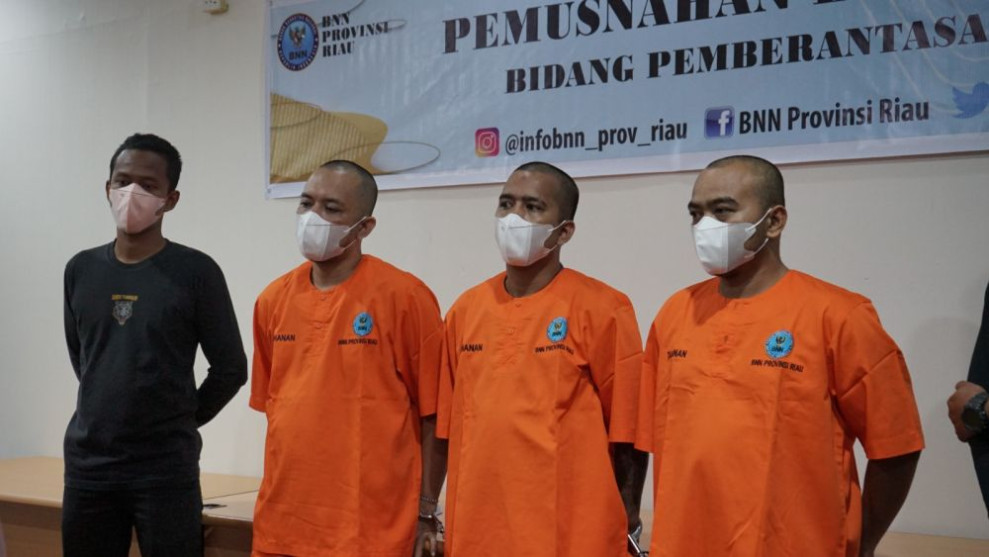 BNN Riau Amankan Pemain Narkoba Pekanbaru Dumai Bengkalis, 1 Pecatan Polisi