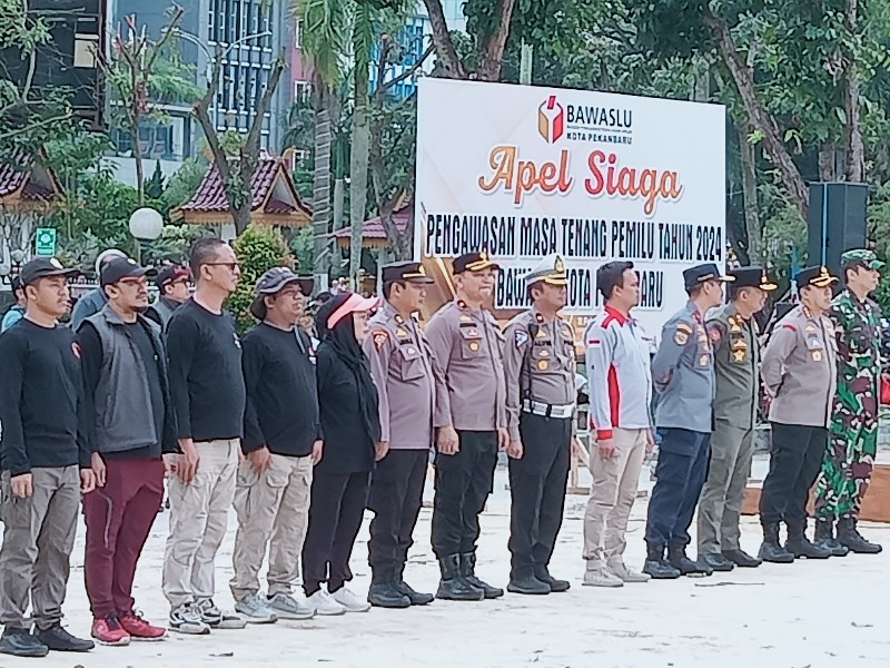 Gelar Apel Siaga, Ketua Bawaslu Pekanbaru: H-1 Tak Ada Lagi APK yang Terpasang