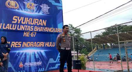 HUT ke 67, Satuan Lantas Polres Inhu Gelar Berbagai Perlombaan