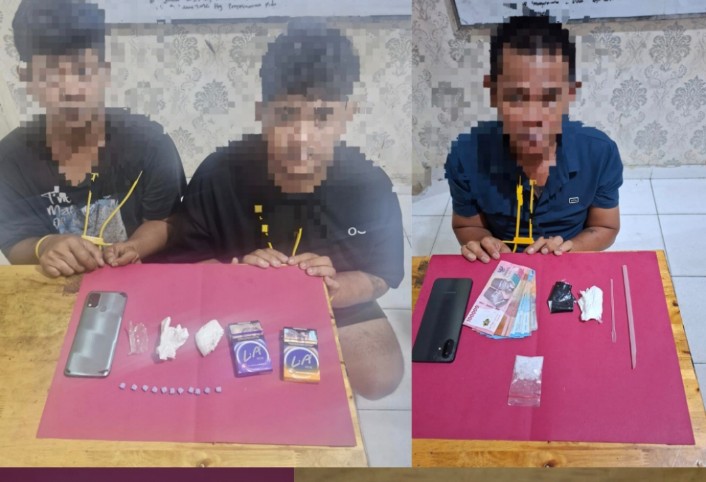 Tiga Pengedar Dibekuk di Siak, Narkoba Disembunyikan di Kotak Rokok hingga Kloset