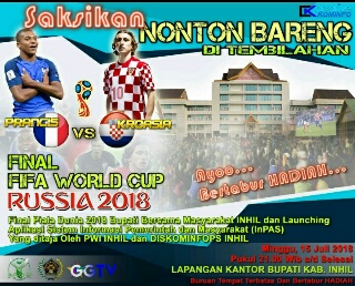 Bupati Inhil Ajak Masyarakat Nobar Final Piala Dunia 2018