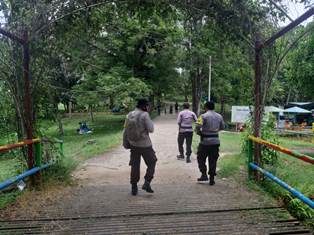 Antisipasi Penyebaran Covid-19, Polsek Lirik Inhu Pantau Objek Wisata Alam