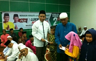 Sempena Silaturrahmi dan Bukber, DPC PKB Inhil Santuni 50 Anak Yatim Piatu
