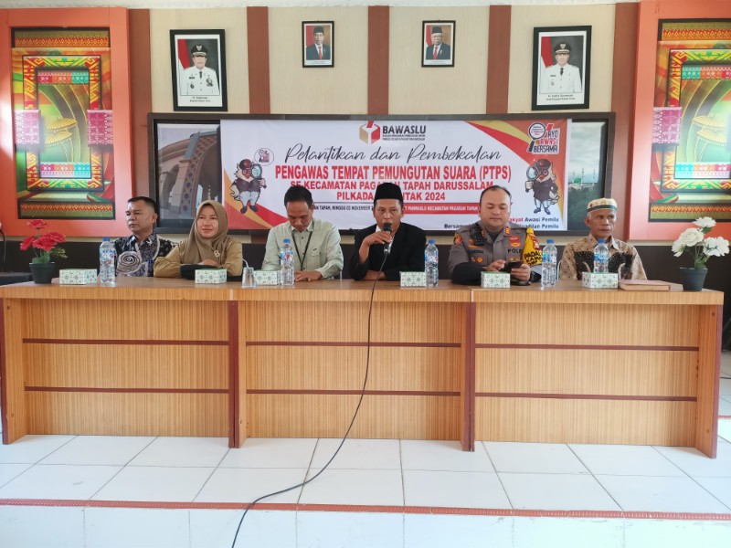 Kapolsek Kunto DS Berikan Pembelaan kepada Pengawas TPS di Kecamatan Pagaran Tapah