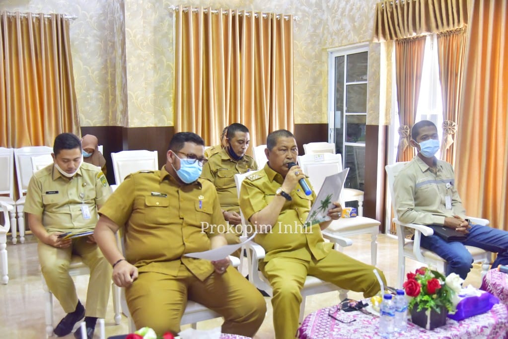 Wabup Inhil Ikuti Rakor Program BBM 1 Harga Bersama BP Migas Melalui Vidcon