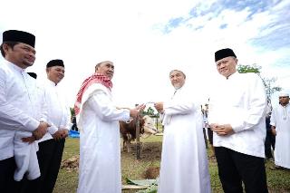 Gubri dan BRK Serahkan Sapi Bantuan Qurban ke Ponpes Babussalam