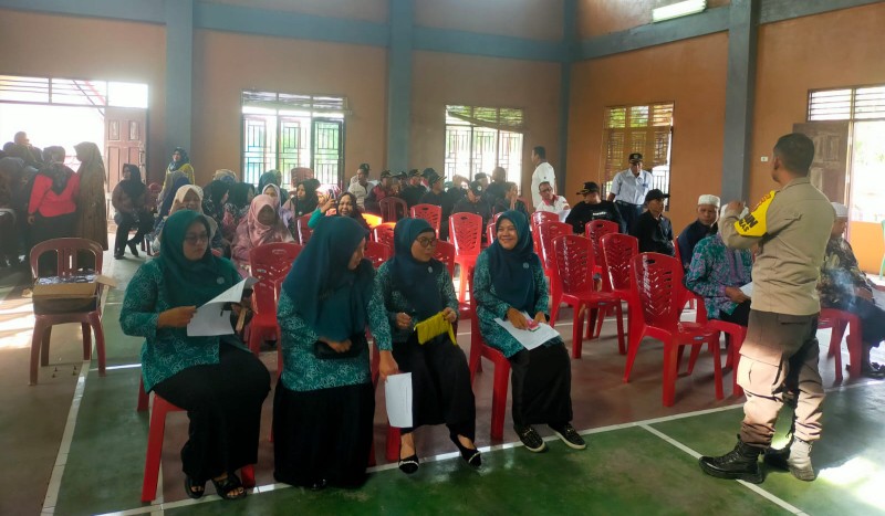 Pastikan Bersikap Netral, Polsek Kunto Darussalam Sampaikan Pesan Pilkada Damai