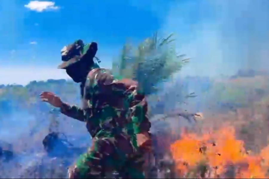 Terperangkap Api Karhutla, Prajurit TNI di Riau Nyaris Pulang Tinggal Nama