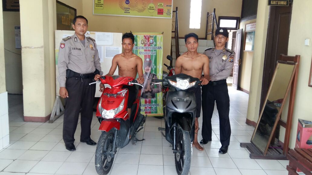 Pencuri Honda di Kota Siak Ditangkap beserta Kunci T dan Pisau Kater