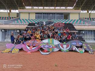 Peringati Hari Batik, P3MD Inhu Terbangkan Layang Tradisional Bermotif Batik