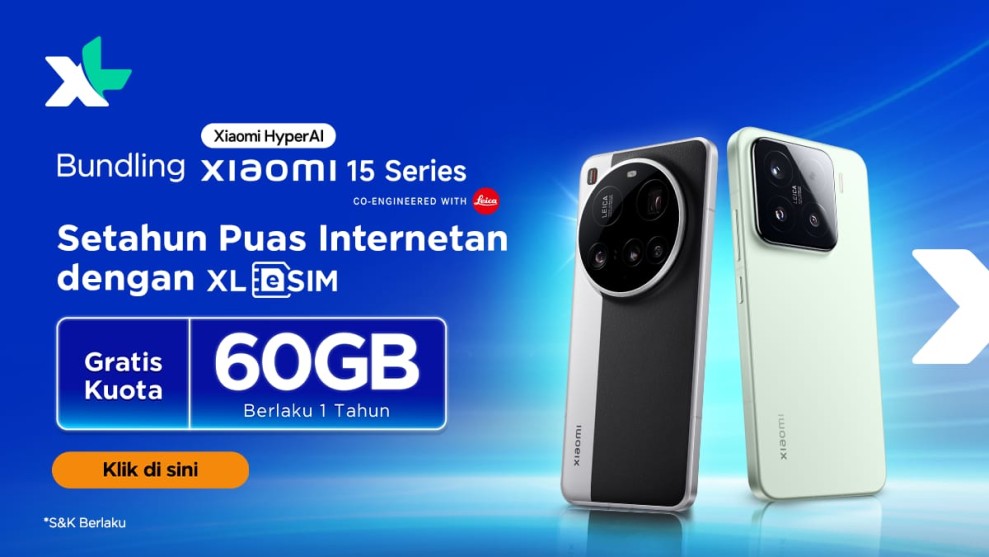 XL Axiata Luncurkan Bundling eSIM 60GB dengan Xiaomi 15 Series