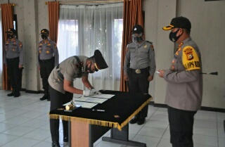 Polres Siak Lakukan Sertijab Kapolsek Sabak Auh 