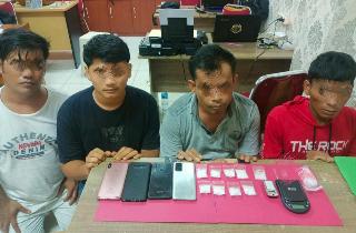 Polres Siak Tangkap 4 orang Diduga Pengedar Narkoba di Kecamatan Kandis Riau