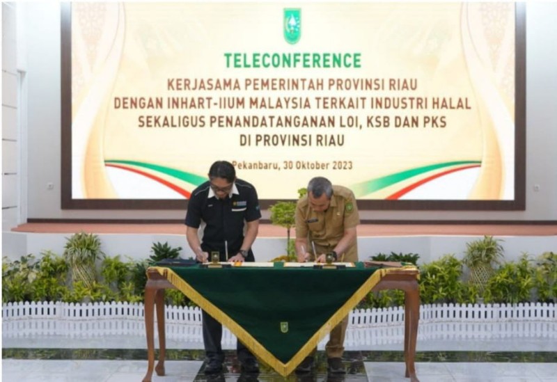 Jadikan Riau Pusat Riset Halal, Gubernur Riau Teken LoI dengan INHART IIUM Malaysia