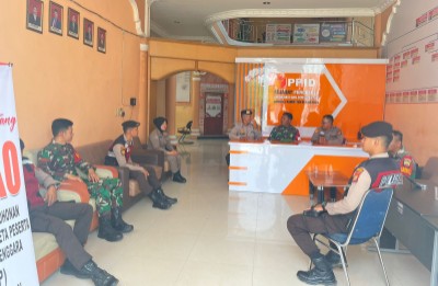 Polres Rohul Gelar Patroli Sinergitas di Kantor KPU hingga Posko Kemenangan