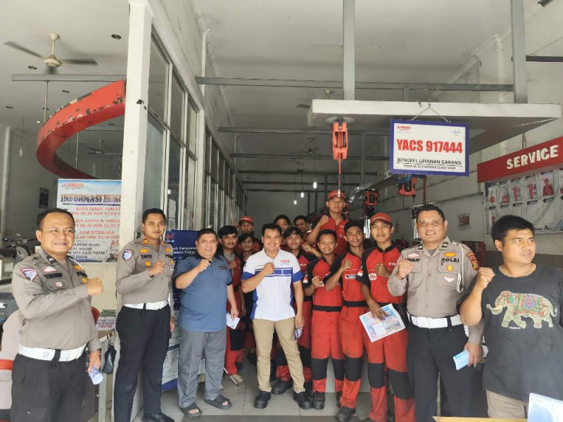 Satlantas Polres Rohul Sosialisasi Program Riau Adalah Kita dan Pilkada Damai 2024