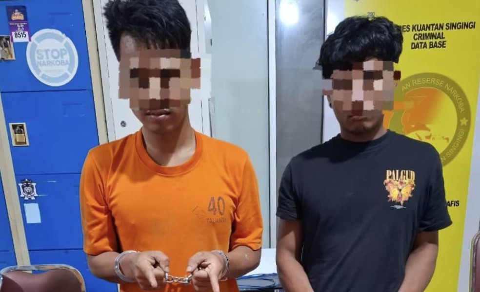 Tim Mata Elang Polres Kuansing Ungkap Kasus Narkoba di Sentajo Raya, Dua Orang Diamankan