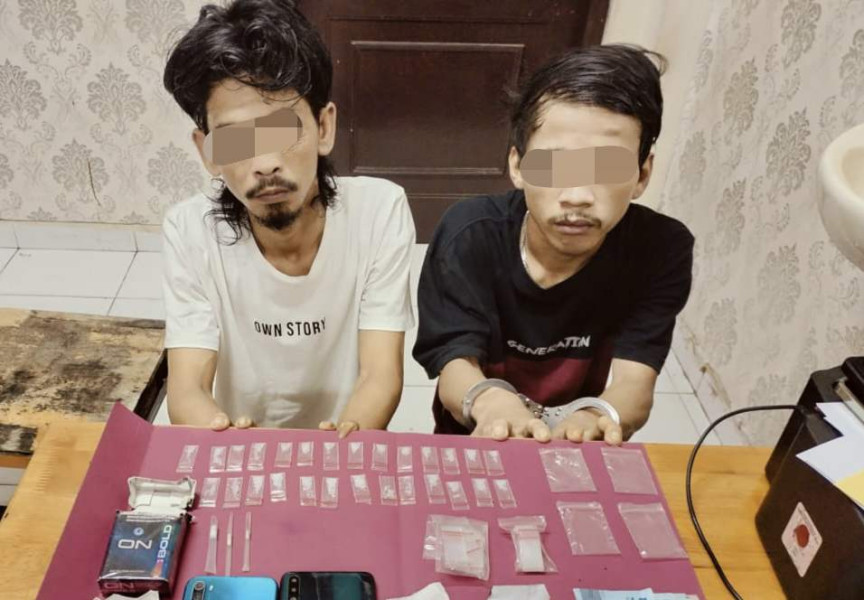 Polisi Ringkus Dua Pemuda di Perawang Siak Terkait Sabu