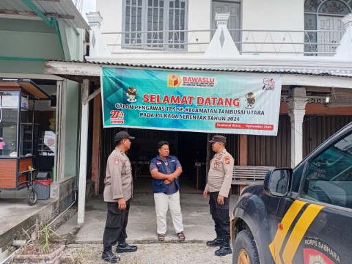 Patroli Polsek Tambusai Utara Sasar Ke Kantor Penyelenggara Pilkada 2024