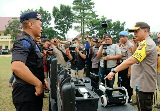 Polda Riau Gelar Apel Operasi Kontijensi Aman Nusa II