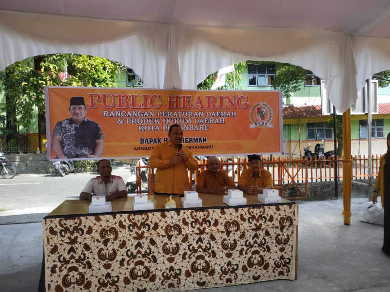 Anggota DPRD Pekanbaru Suherman Sosialisasi Perda di Payung Sekaki