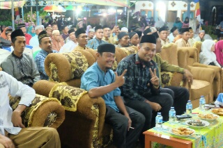 Disambut Ribuan Warga Desa Kerubung Jaya Inhu, Lukman Edy Jawaban Bangkit dari Keterpurukan