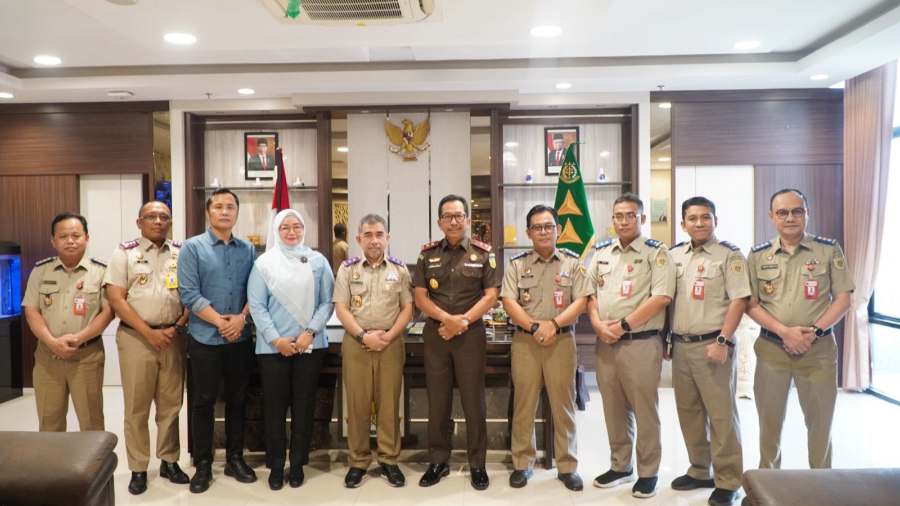 Kajati Riau Terima Kunker Kepala Kantor Wilayah BPN Provinsi Riau