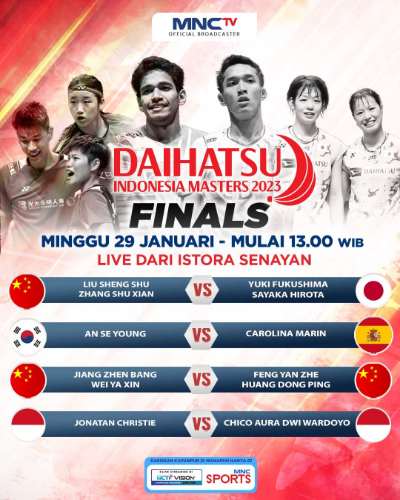 Saksikan All Indonesian Final Tunggal Putra Daihatsu Indonesia Masters 2023, Jonatan Christie vs Chico Aura Dwi Wardoyo di MNCTV