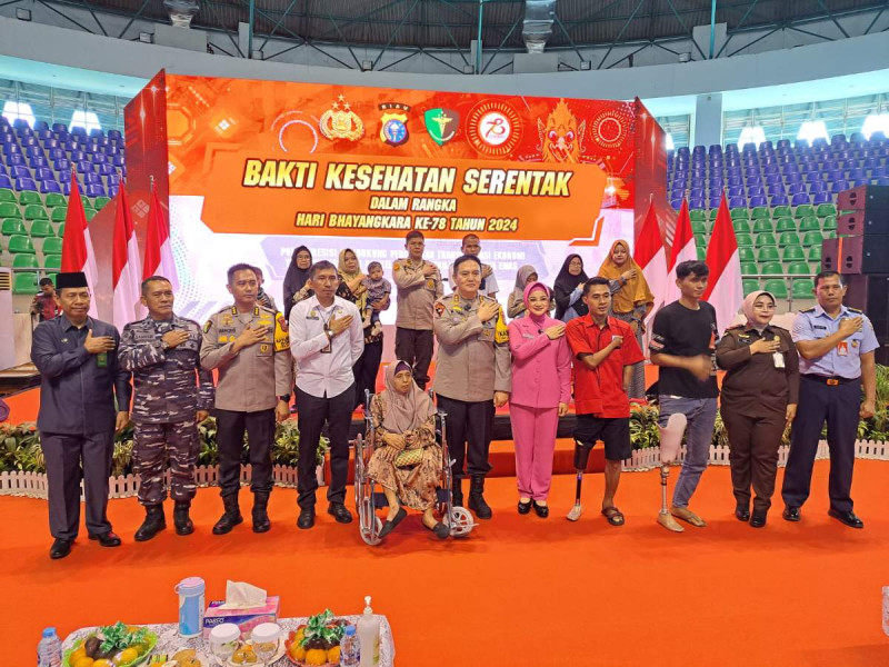 Wakajati Riau Hadiri Pembukaan Bakti Kesehatan Serentak HUT Bhayangkara Polri