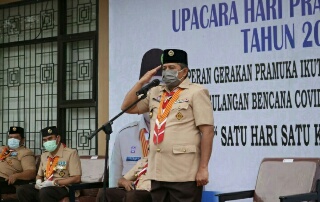 Terapkan Protokol Kesehatan, Alfedri Peringati Hari Pramuka ke 59 di Siak 