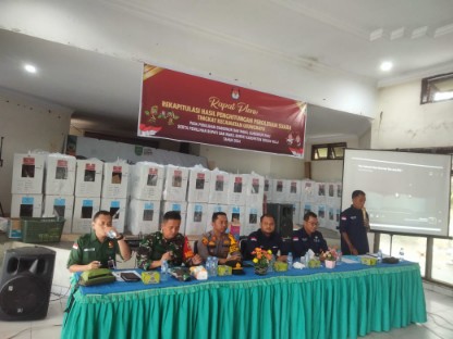 Polsek Ujung Batu Kawal Ketat Rapat Pleno Terbuka Rekapitulasi Hasil Pemungutan Suara Pilkada