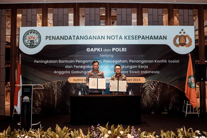 GAPKI dan POLRI Berkomitmen Menjaga Keamanan dan Kepastian Hukum Industri Kelapa Sawit Indonesia