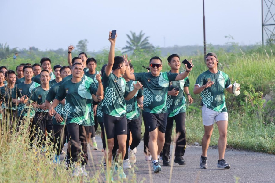 Kampanyekan Pelestarian Lingkungan Hidup, Polres Rohil Gelar Green Policing Running Club