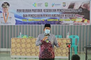 Sosialisasi Bahaya Narkoba & Disiplin Prokes Covid-19, Alfedri: Pengedar Narkoba Penghianat Bangsa