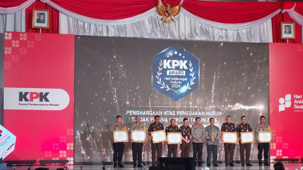 KPK Anugerahi Jajaran Kejaksaan Sumsel Penghargaan di Hari Hakordia 2024