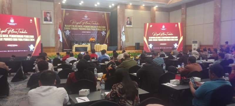 Digelar Lebih Cepat, KPU Riau Mulai Pleno Rekapitulasi Penghitungan Suara Pemilu 2024